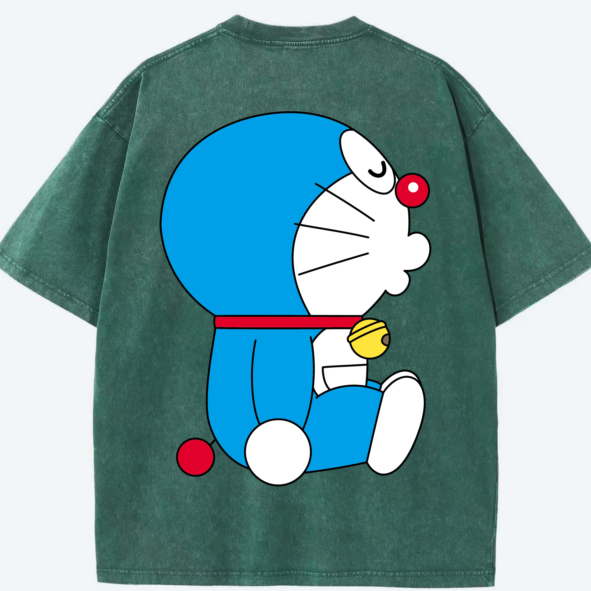 （画像用） ドラえもん Doraemon 綿100% ヴィンテージ風 半袖Tシャツ（背面プリント）